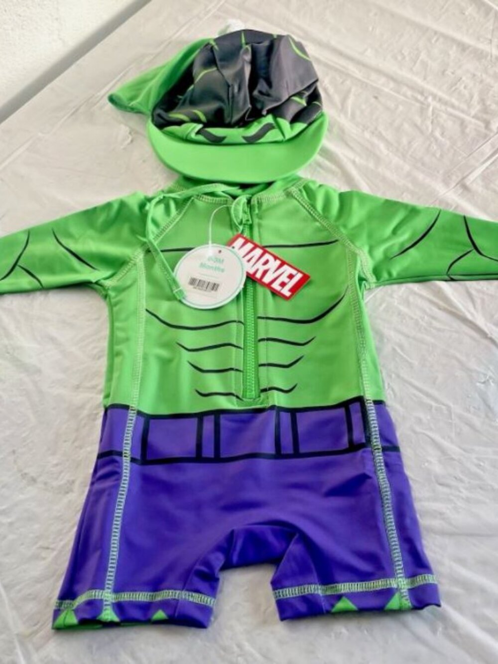 The Hulk Wetsuit Baby “Rashguard” Swimwear Boy Swimsuit NWT 0 - 3  months